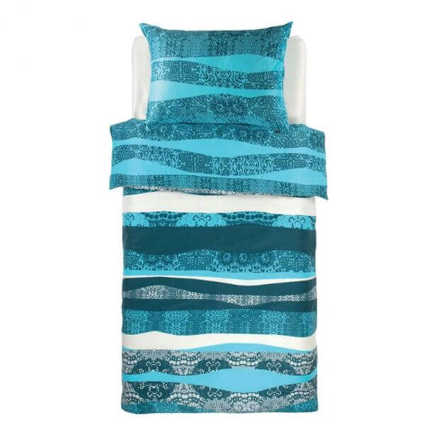 posteljnina odeja allegra modra