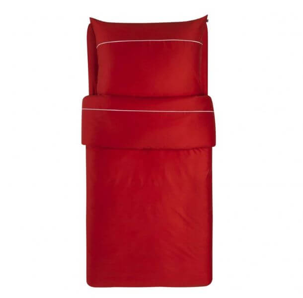 posteljnina odeja basic rdeča