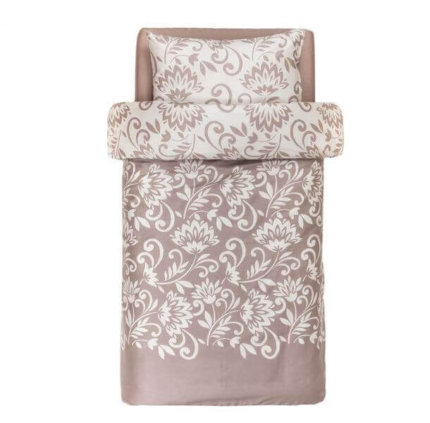 posteljnina odeja floris rjava