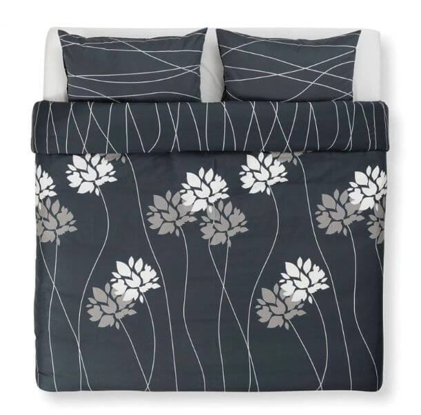 antracit posteljnina Odeja Anikka