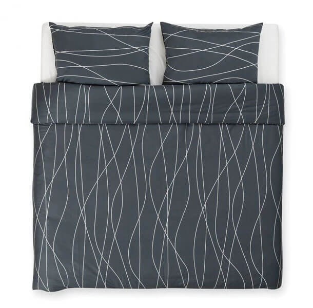 antracit posteljnina Odeja Anikka Val