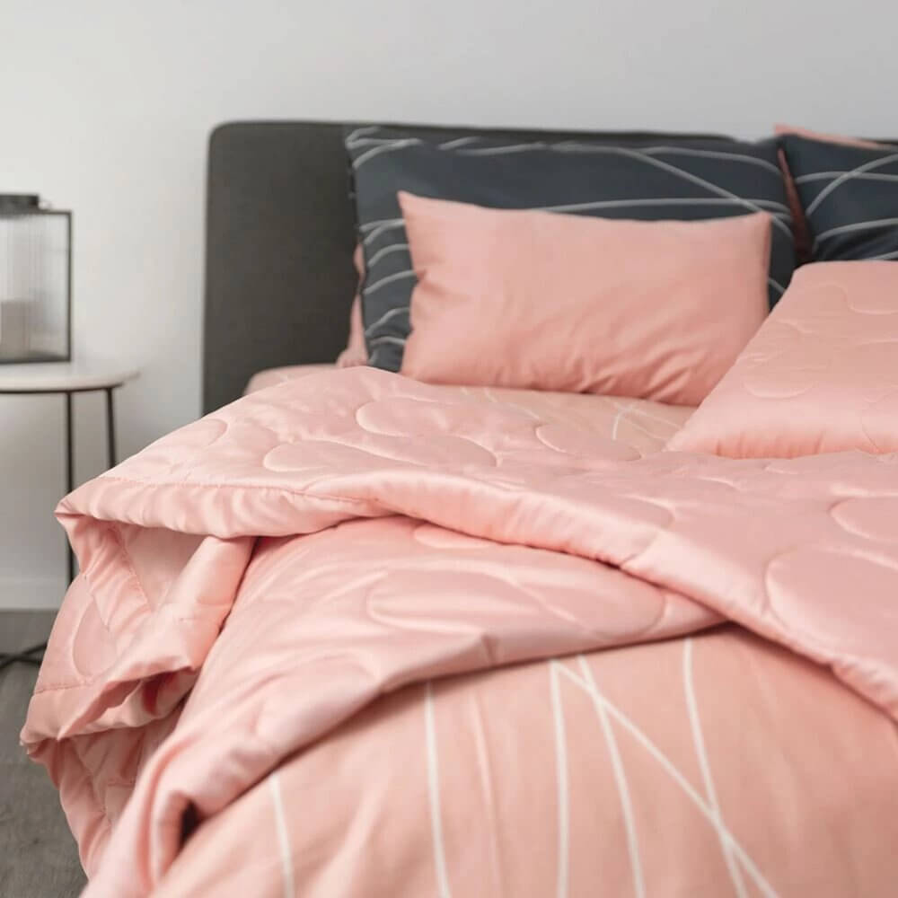 posteljnina Odeja Anikka Val roza puder