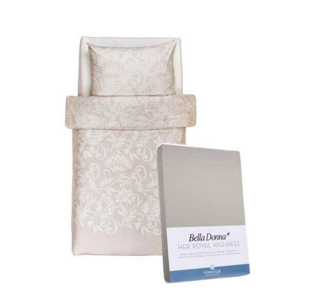 posteljnina floris bež rjuha bella donna