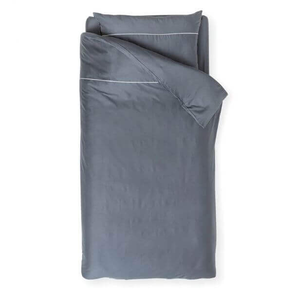 posteljnina antracit siva enojna