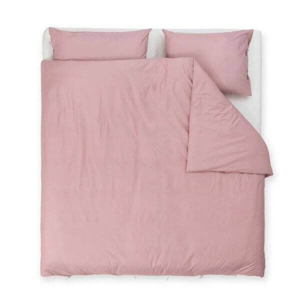 bombazna posteljnina organic roza dvojna