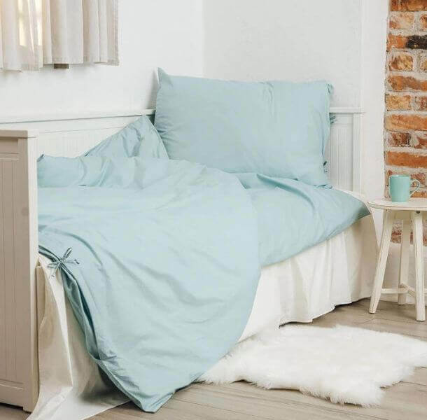 bombazna posteljnina tia organic modra