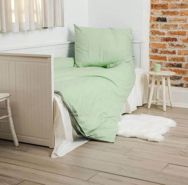 bombazna posteljnina tia organic zelena