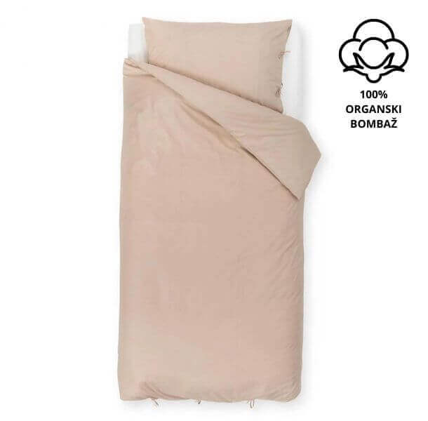 Bombažna posteljnina Organic Tia s trakci - rjava (različne dimenzije)