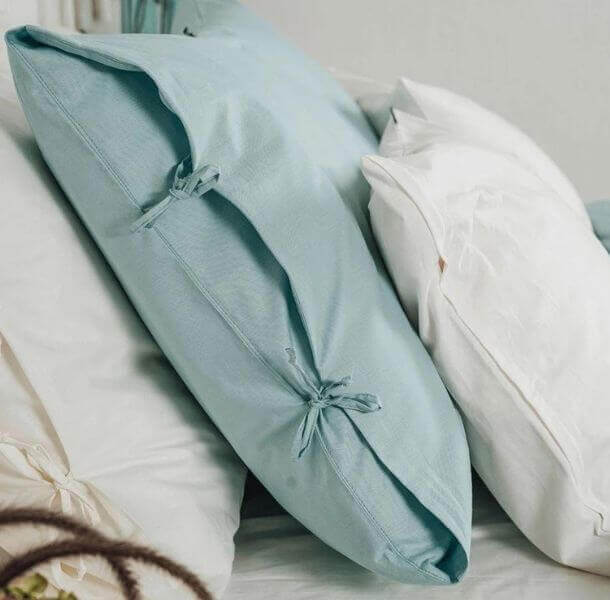 posteljnina organic tia modra