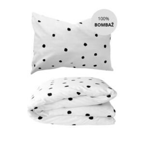 bombažna posteljnina črne pike - ooh noo - maremico.si
