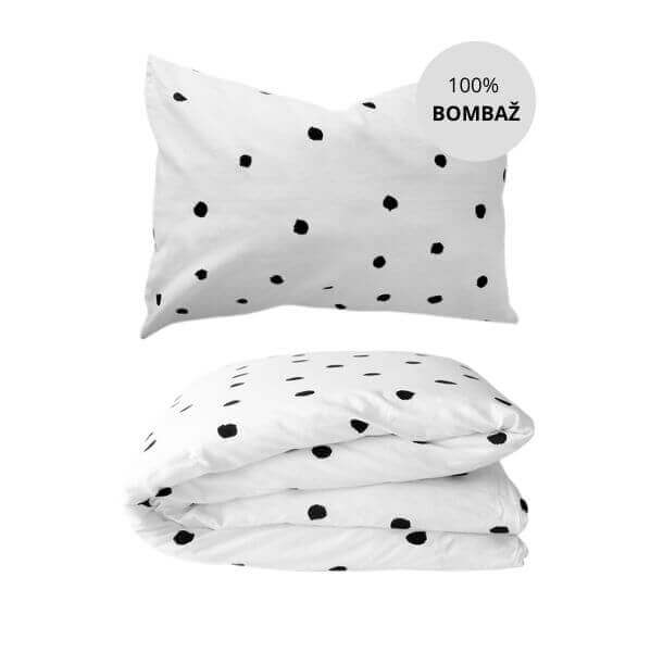bombažna posteljnina črne pike - ooh noo - maremico.si
