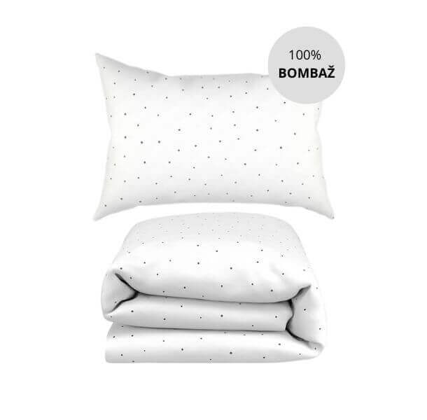 bombažna posteljnina črne pikice - ooh noo - maremico.si