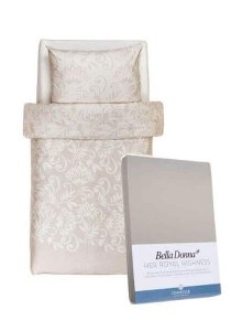 posteljnina floris bež rjuha bella donna